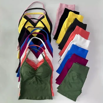 Halter Yoga Shorts Set 1