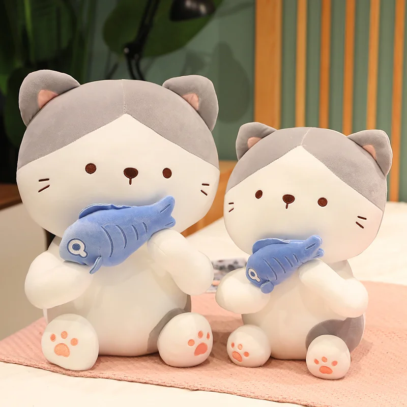 Kawaii Therapy Cat Fish Plush Doll (45cm) - Limited Edition