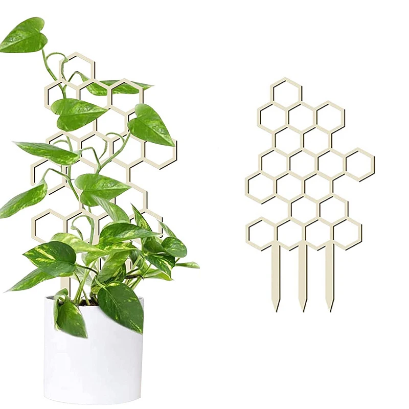 

1PC Wooden Potted Vine Climbing Frame Plant Holder Climbing Plant Support Strawberry Flower Support Stand Gardening Tools