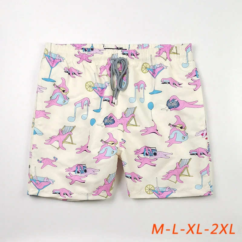 2023 Top Quality Beach Swim Pool Surf Bermuda Swimwear Fashion New Men Starfish Party Printed Board Shorts Sw324