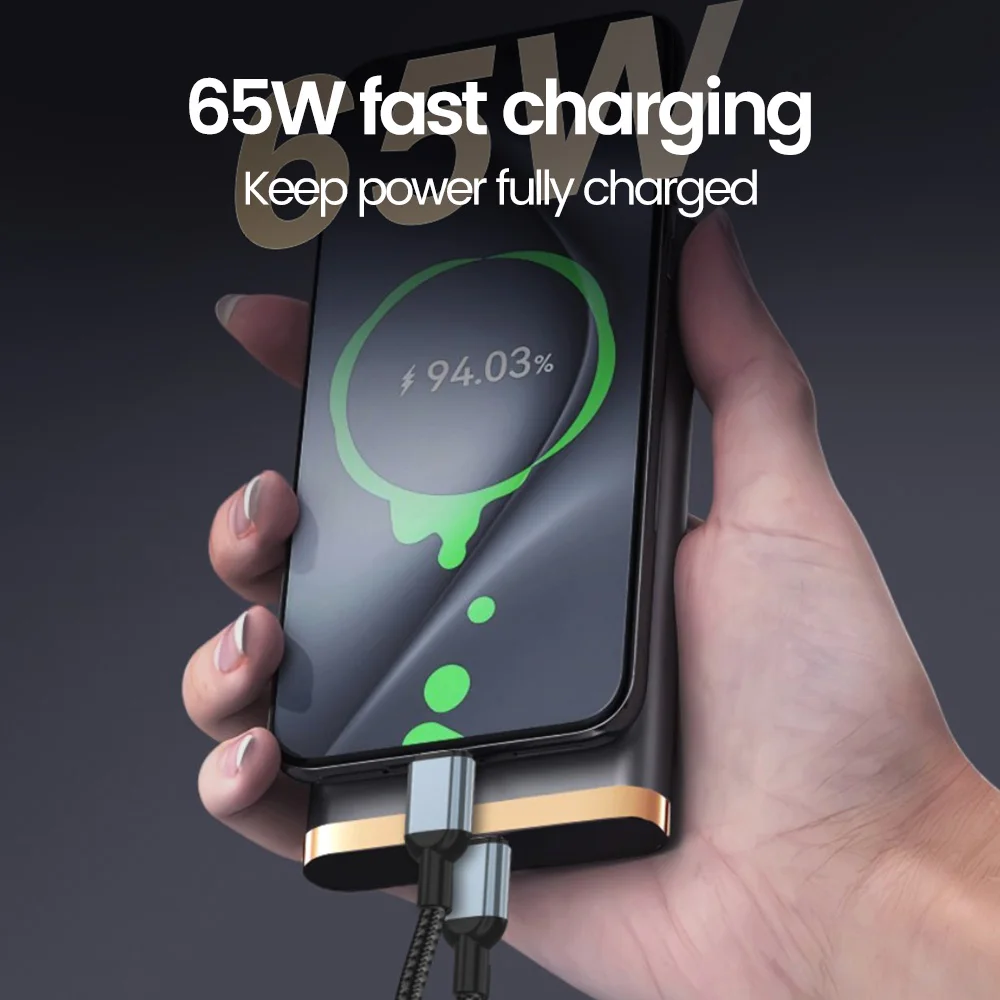 Short Cable Type C To Type C Data Cable Keychain 65w Fast Charging For Iphone 15 Xiaomi Huawei Power Bank Type C, Alina Gadgets