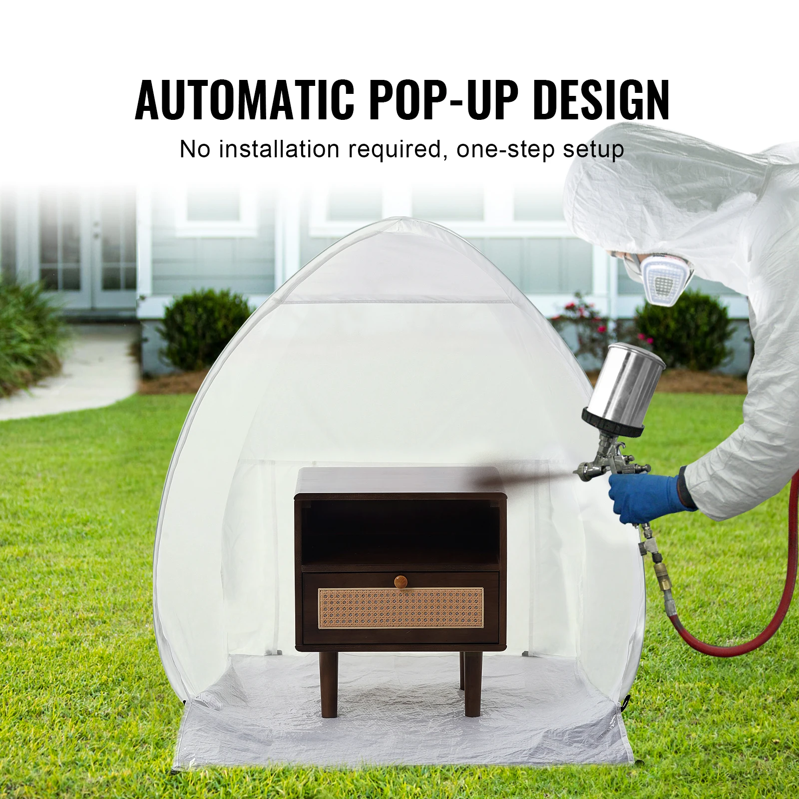 Portable Spray Paint Shelter Tent with Exhaust Window