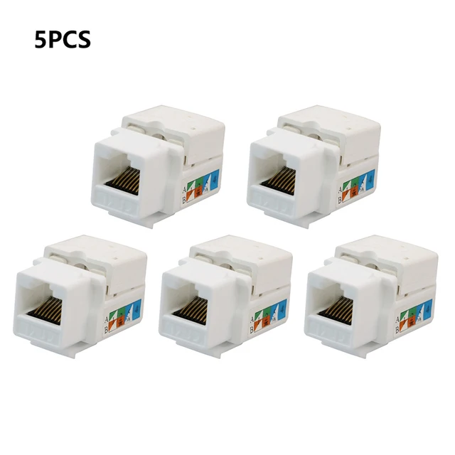 5pcs CAT5E UTP Network Module RJ45 Wall Plug Connector