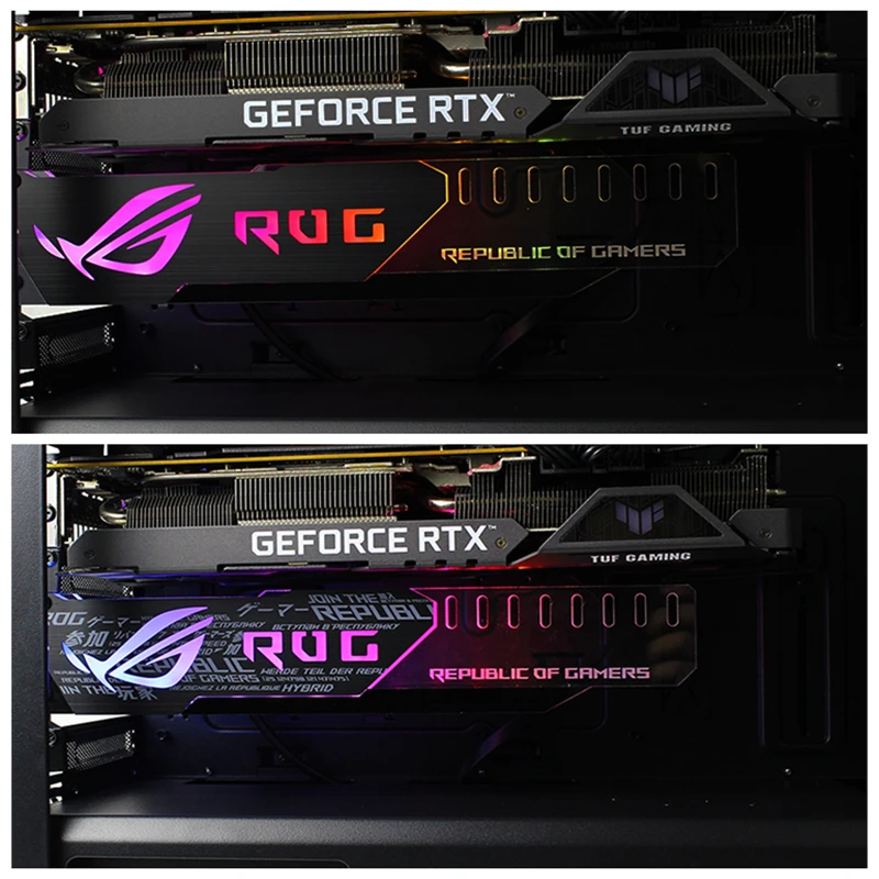 Suporte para Placa Gráfica Suporte para Placa de Vídeo Asus Msi Gigabyte Asrock 5v Argb m b Aura 3pin 4pin Sync 275*50*8 mm