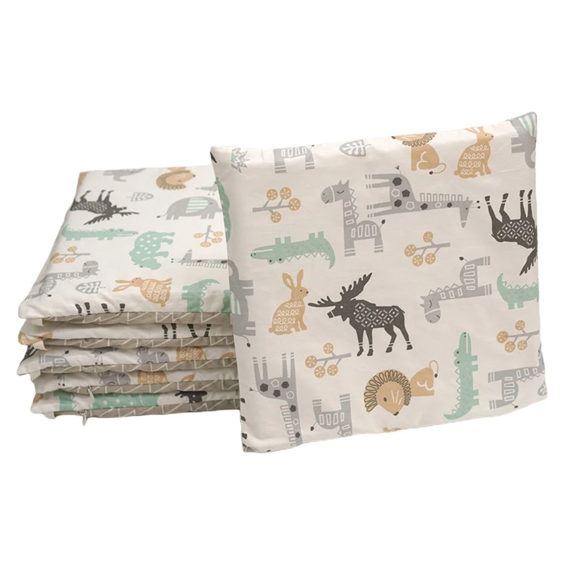 

6 шт., детский мягкий хлопковый бампер для кроватки, защита для кроватки для новорожденных, подушки, подушка для младенцев, для