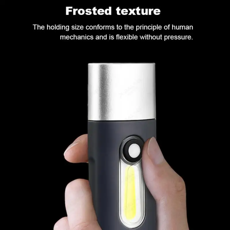 

Portable Rechargeable LED COB Flashlight Multi-function Camping Flashlight Work Light Sidelight Outdoor Strong Light Flashlight