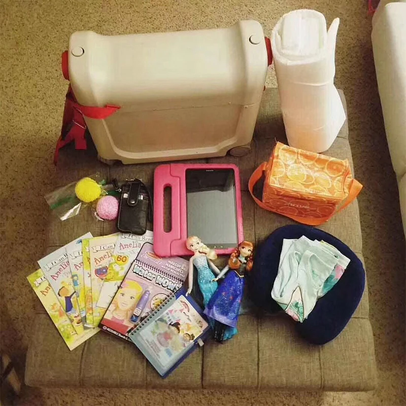 Baby sleeping suitcase on wheels travel kids ride aircraft multi-function PP luggage children bed box creative valise pull bar suitcase