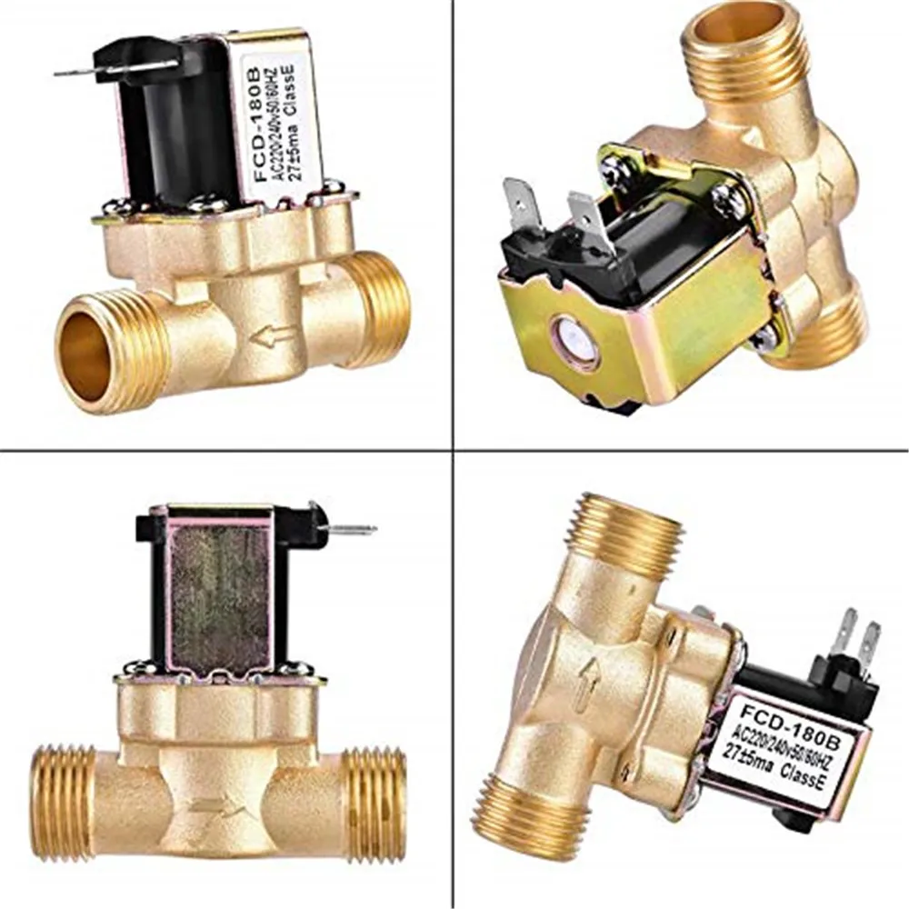 Elettrovalvola In Ottone Normalmente Aperta 12V 24V 240V Per Aria, Acqua, Gasolio
