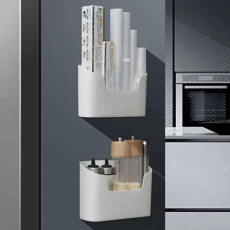 Kitchen Wall-mounted Adhesive Storage Rack Multifunctional Cabinet Door Storage Box Under Sink Drawer Shelf Bathroom Organizer - 2