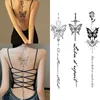 One Butterfly Spine Waterproof Temporary Tattoo, Lasting 1-2 Weeks, Semi-Permanent Tattoo Color, Realistic Fake Tattoo 1