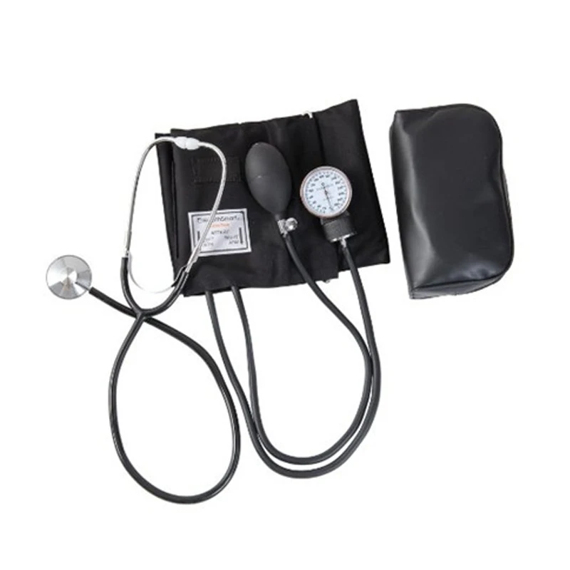 Aneroid Blood Pressure Monitor BP Upper Arm Sphygmomanometer Manual Blood Pressure Stethoscope With Zipper Bag For Adult 5