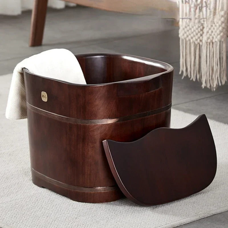 로즈우드 발 목욕 양동이 나무 발 스파, 종아리 단단한 나무 깊은 양동이, 피로 해소 마사지, 디톡스 발 스파 기계 