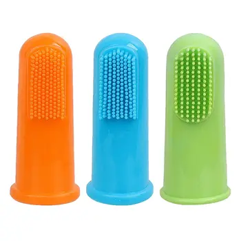 슈퍼 소프트 손가락 슬리브 칫솔, 반려동물 칫솔, 호흡 불편, 반려동물 청소 도구, 3 개