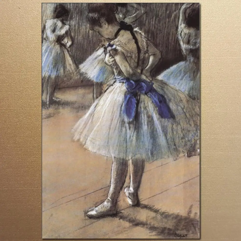 

Handmade Canvas Art Ballerina Edgar Degas Oil Paintings Reproduction Impressionist Figure Dancer Artwork High Quality Wall Decor