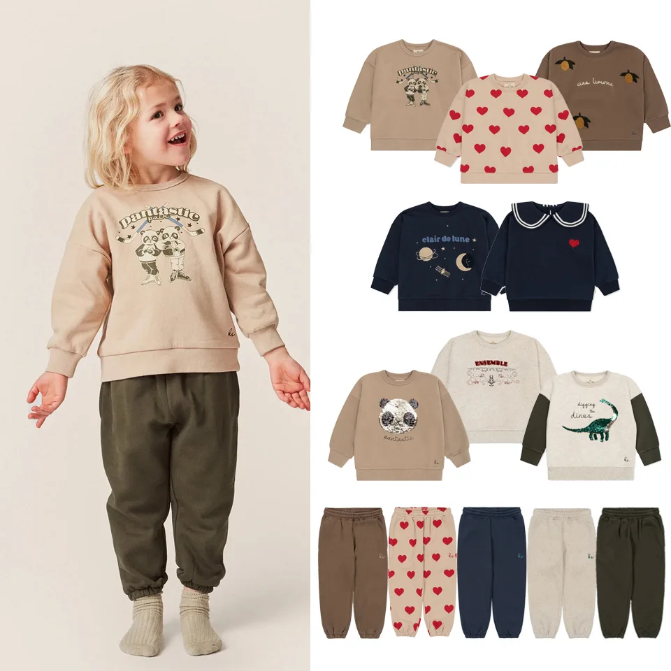 

Children's Autumn Set Children's Casual Printed Round Neck Sweater+Casual Pants Two Piece Set 2023 Toddler Girl Clothes