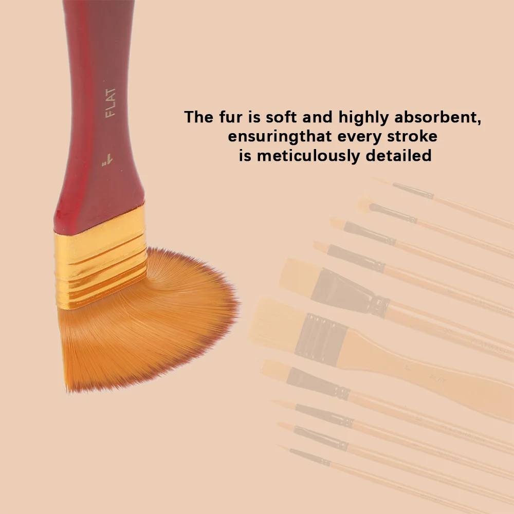 Ilustracja pędzla pokazująca szczegóły końcówki