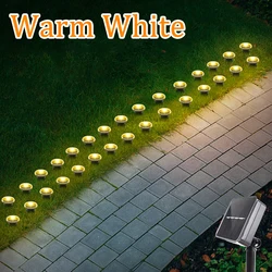 Solar LED Garden Pathway Light - Outdoor Waterproof Lawn Lamp with 8 Modes for Festive and Ambient Lighting (Warm White)