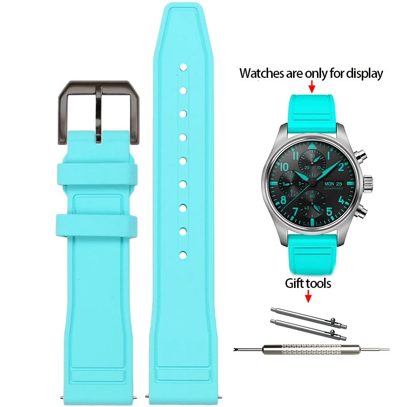 Premium Soft Fluoride Rubber Strap for Luxury Watches – Multiple Sizes Available