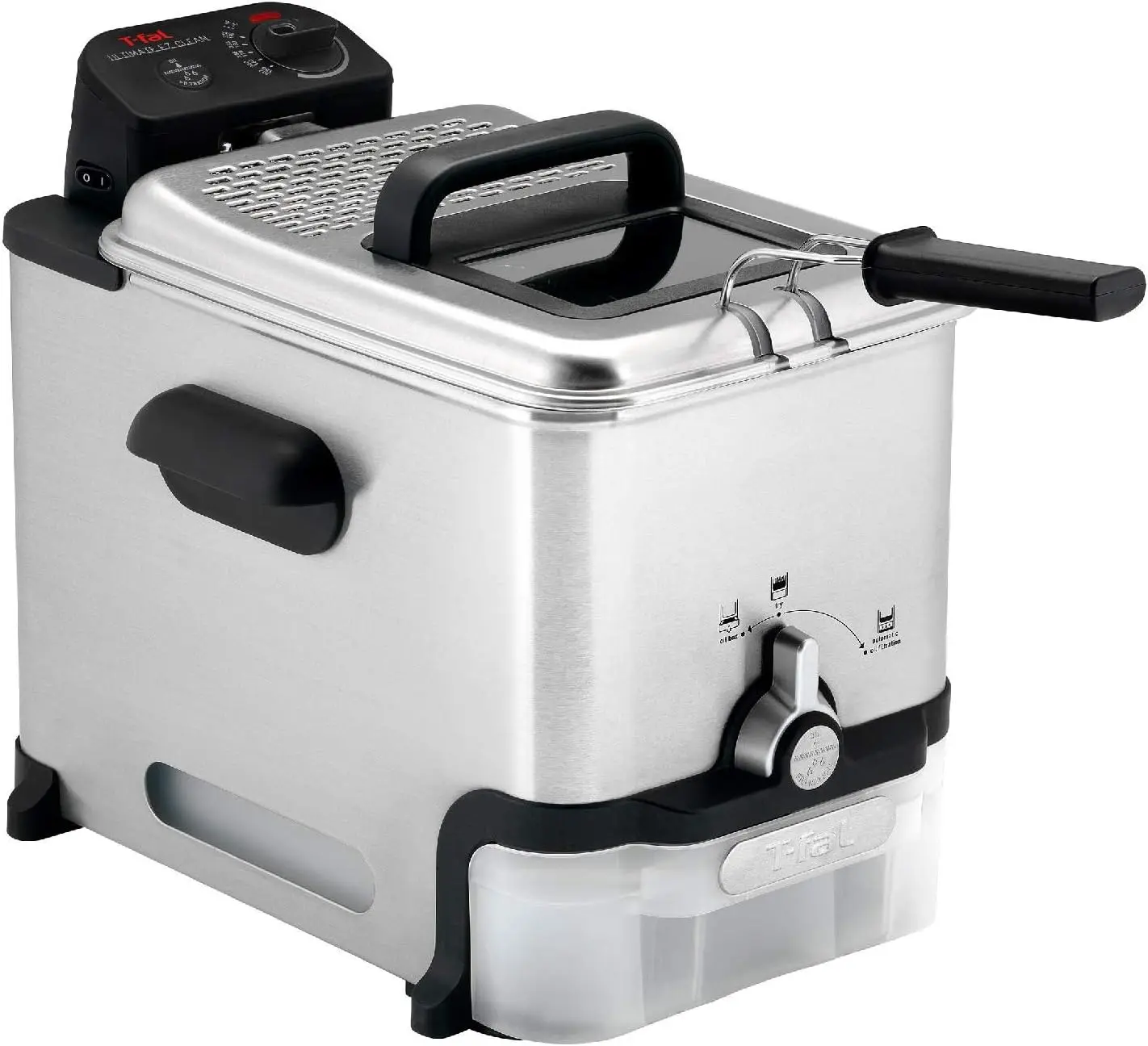 

3.5L Deep Fryer with Basket, 1700W, Oil Filtration, Temp Control, Digital Timer, Dishwasher Safe Parts