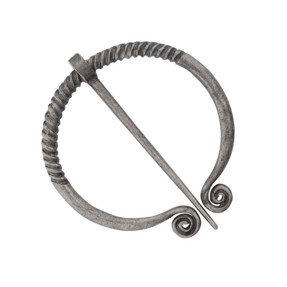 

Viking Brooches Viking Breastpins Decor Viking Collar Bag Accessories Belt Buckle (Silver)