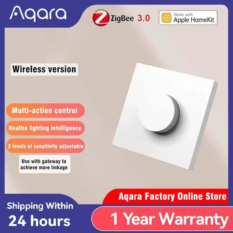 

New Aqara Smart Dimmer Switch H1 Wireless Rotary Switch Intelligent Adjustment Light Brightness Zigbee 3.0 Work for APP Homekit