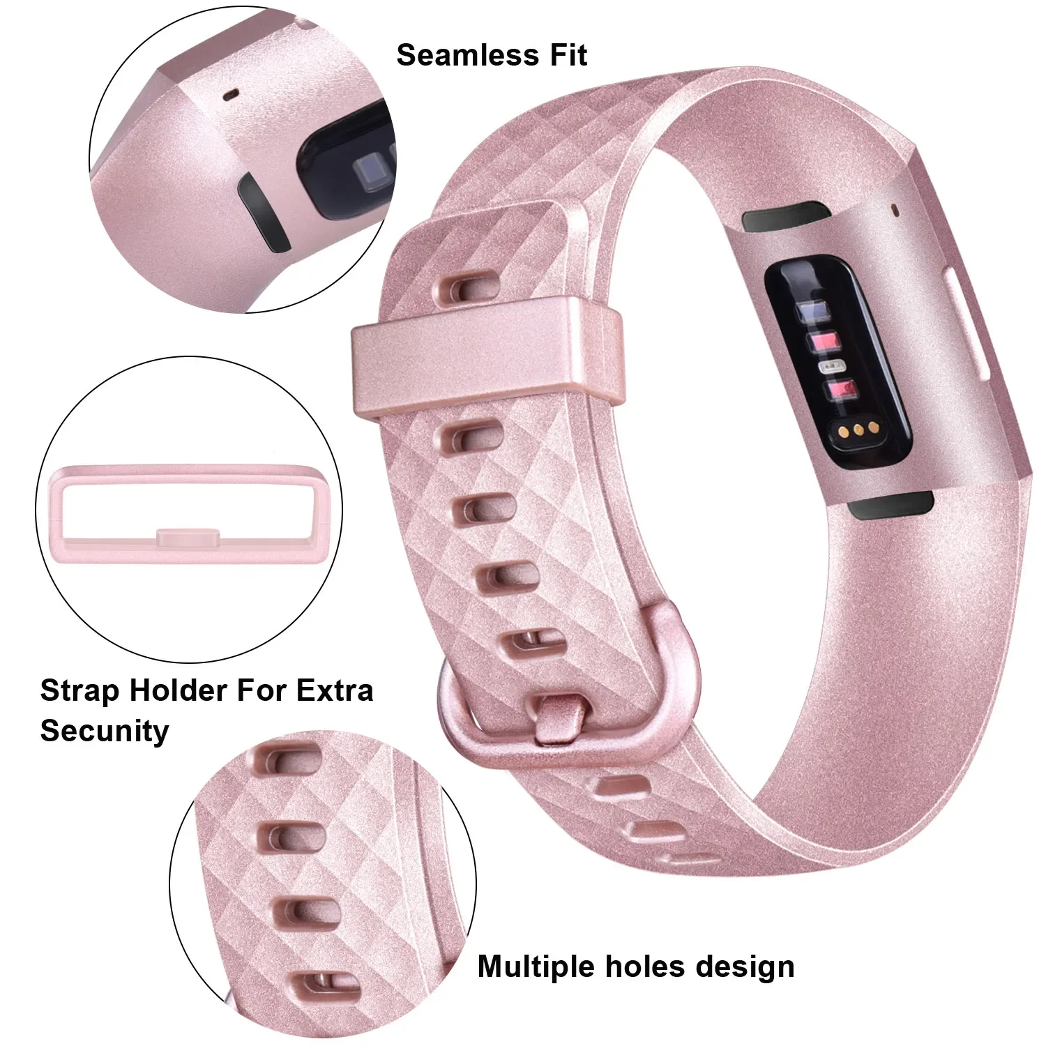 Silicone Strap Bands - Replacement Wristbands for Smartwatch Accessories