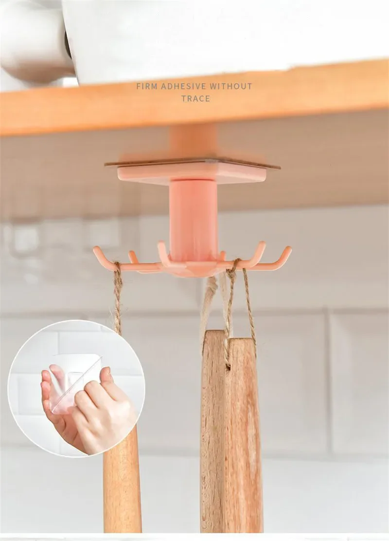 Description Picture 4 of itemkitchen hook organizer bathroom hanger wall dish drying rack holder for lid cooking accessories Cupboard storage Cabinet shelf