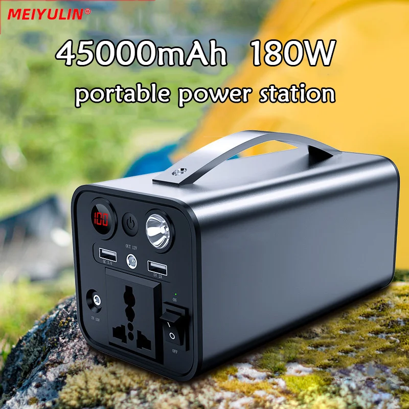 

Portable 45000mAh Power Station 180W Outdoor Large Capacity Powerful Powerbank Emergency External Battery For Outdoor Camping