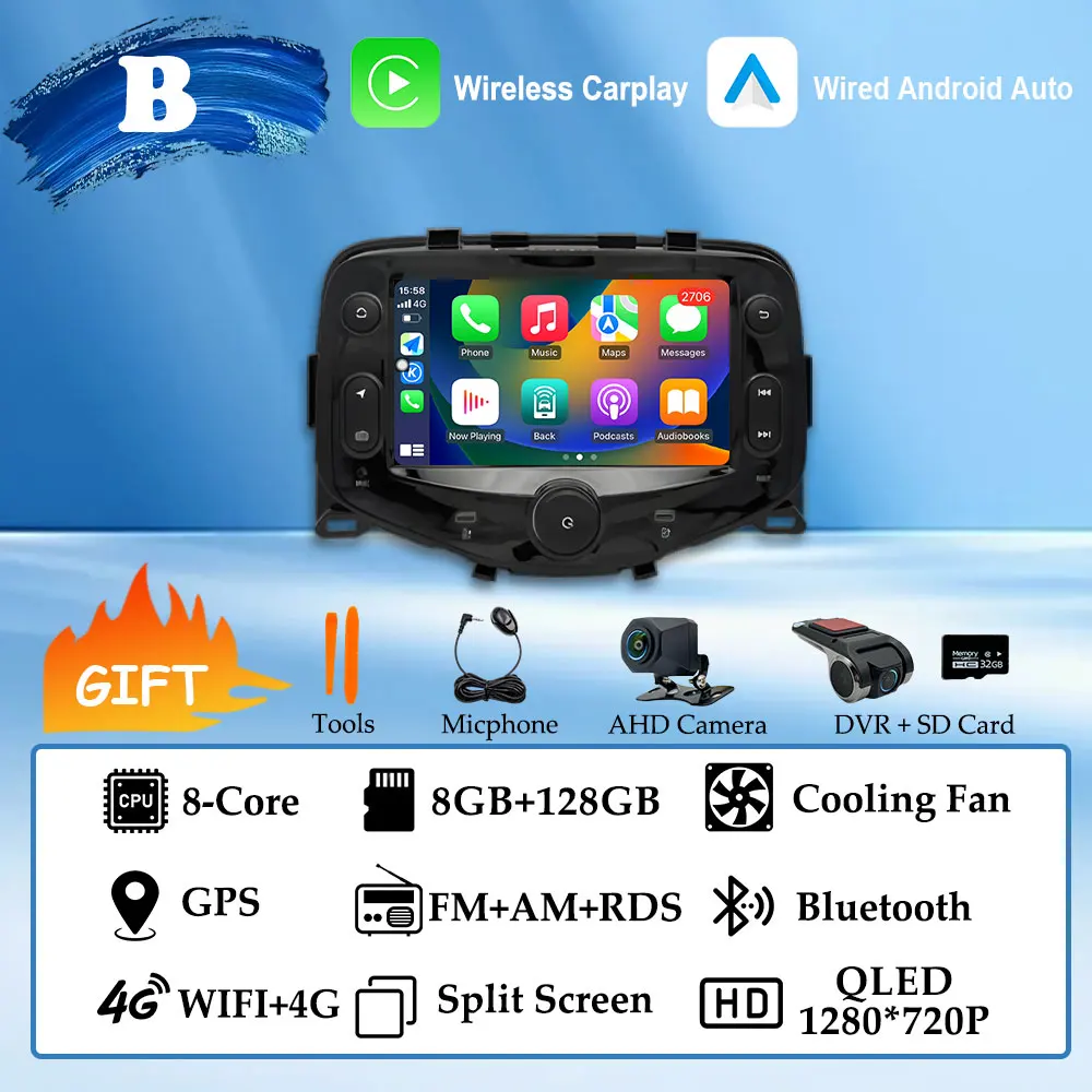 (B) 8G 128G AHD DVR