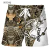 Men's Fishing Shorts Summer 3d Fish Printed Beach Shorts Elasticity Waist Loose Casual Oversized Man Shorts 6XL Plus Size 4