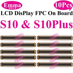 10Pcs LCD Display Screen FPC Connector Plug for Mainboard Flex Cable Replacement (10Pcs S10 S10Plus)