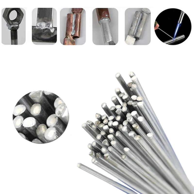 2mm Low Temperature Easy Melt Aluminum Welding Rods Weld Bars Cored Wire Rod Solder For Soldering Aluminum No Need Solder Powder soldering wire soldering tin wire soldering rods welding wires