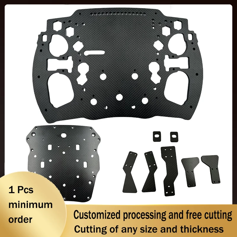 High Strength Pure carbon fiber steering wheel parts CNC Cutting Simracing Carbon Wheel Plate