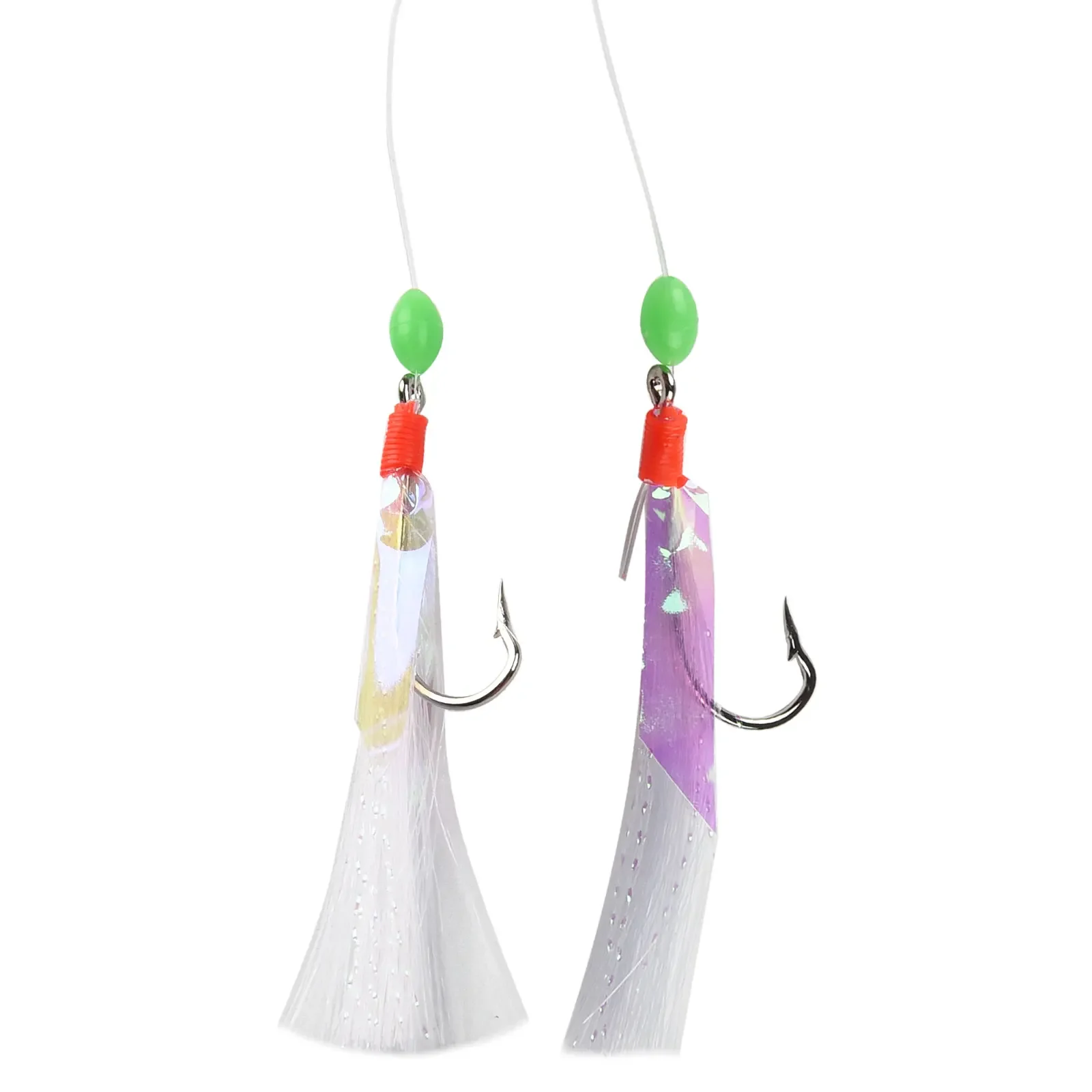 Heißer Verkauf Sabiki Soft Fishing Köder Rigs Köder Jigs Köder Feder köder Hering Köder hochwertige Rigs mit 6 Haken Teilen – Detail 3