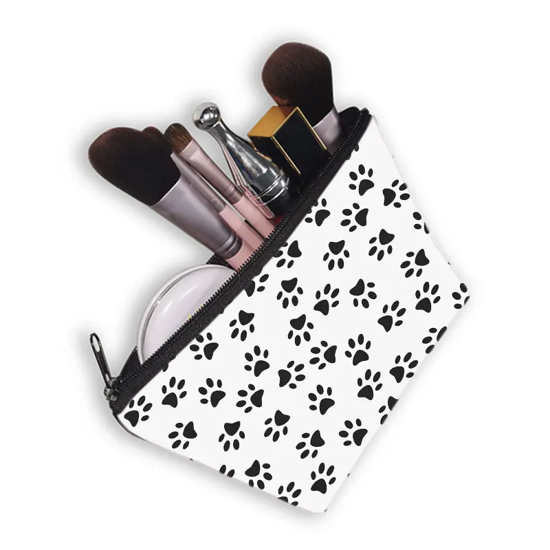 Cartoon Dog Print Ladies Cosmetic Bag Shopping Fashion Coin Purse Cute Dachshund Holding Portable Travel Girl Cosmetic Case 5
