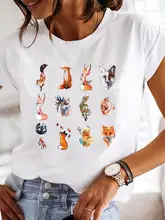  Fashion Short Sleeve Love Sweet 90s Trend Casual T-shirts Clothes Women Female Summer T Clothing Ladies Print Graphic Tee 