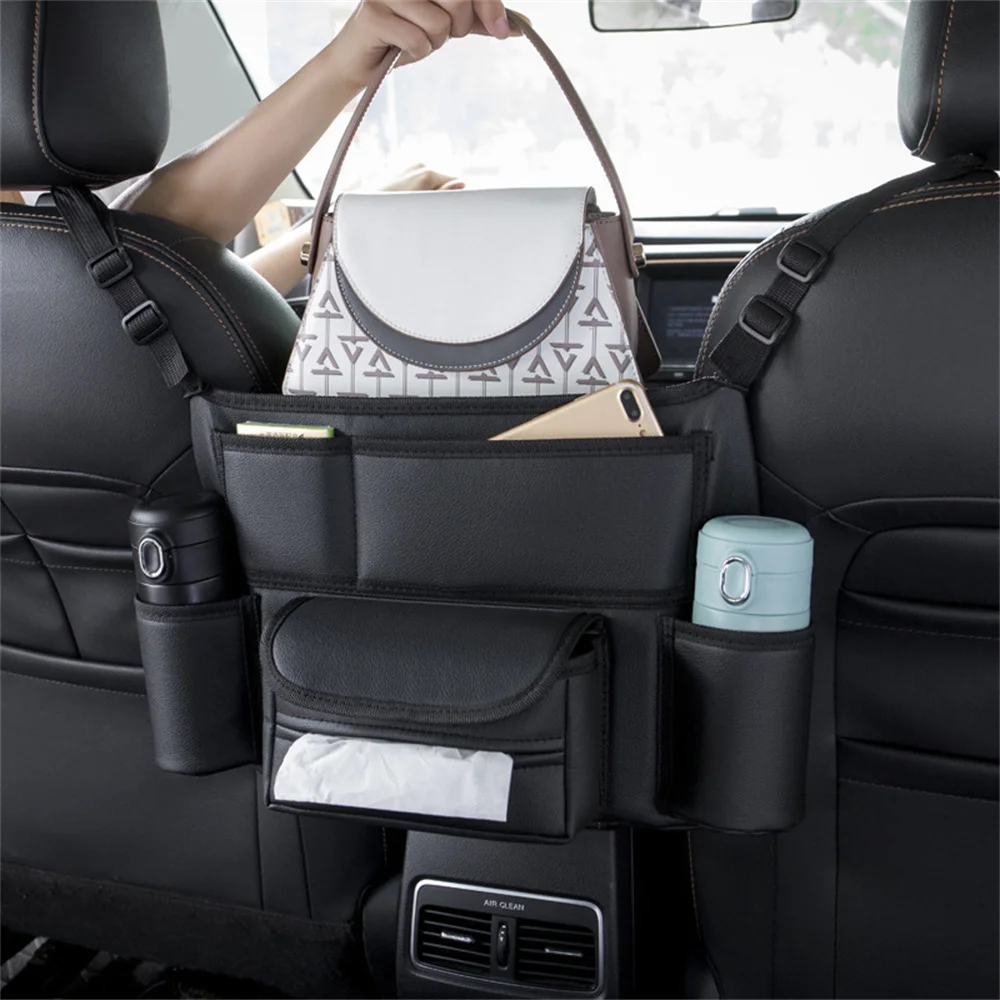 Car Handbag Holder, Organizer Between Seats, Storage Bag For