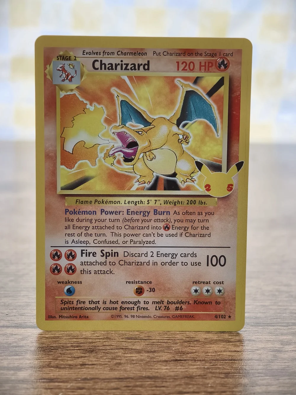 Charizard 120 HP トレーディングカード MINISO Pokémon Charizard 120HP Trading Cards Set - 4 Rare