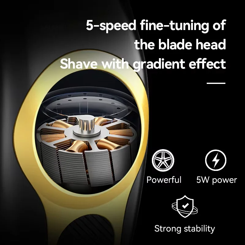 Máquina de cortar cabelo profissional Kemei KM-2373 com motor de levitação magnética, 8800 rpm e base de carregamento._voghion.com