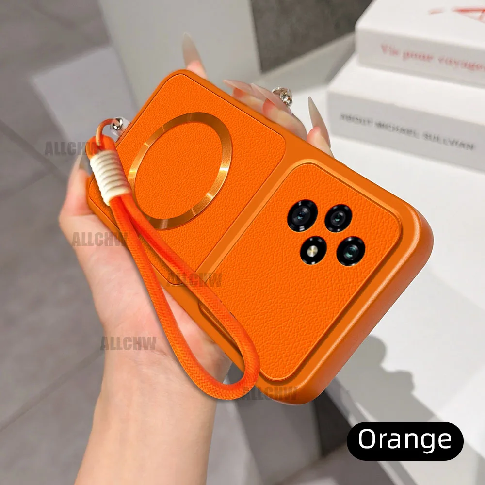 Luxury Leather Matte Magnetic Soft TPU Phone Case