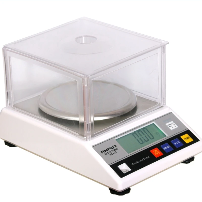 

0.01g- 600g Big Size Digital Electronic Jewelry Gram Gold Gem Coin Lab Bench Weight Balance 2kg Windshield Level Bubble Scales