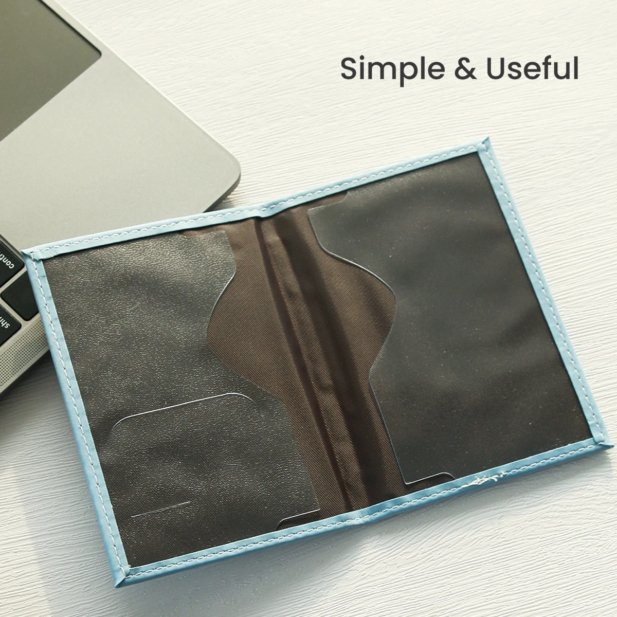 Sleek Map PU Leather Passport Holder - Essential Travel Accessory