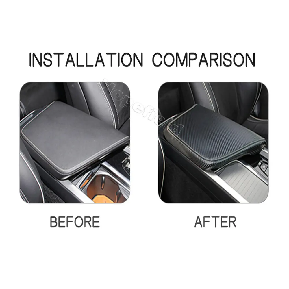 PU Leather Car Armrest Box Pad Center Console Protection Cushion Sleeve  Decoration Cover for Volvo XC60