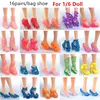 16pairs/bag crystal shoe for 30cm Doll Accessories High Heels Doll Shoe 1/6 DIY Girl Doll Accessories 1