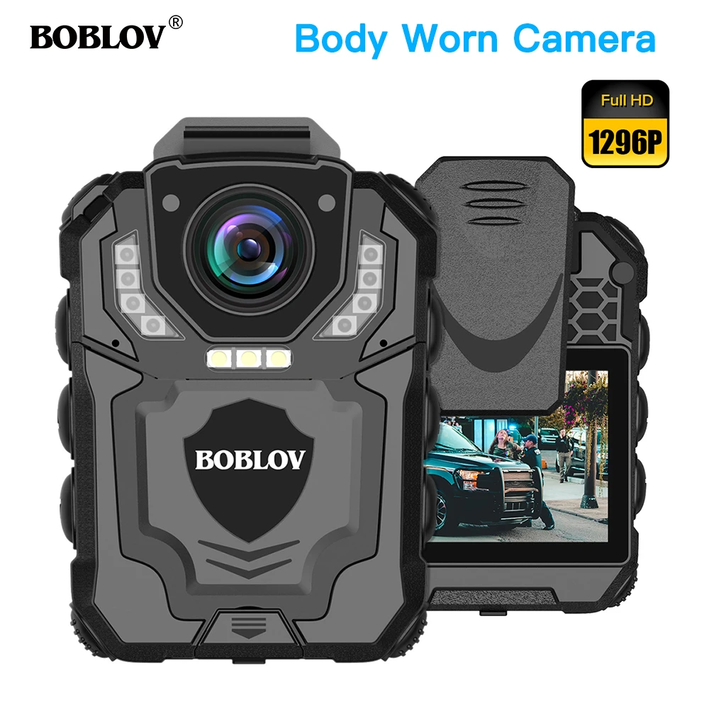 BOBLOV T5 Body Camera 1296P Audio Recording Wearable Police Camera Law