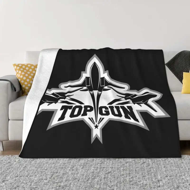 

Top Gun Print Ultra-Soft Fleece Throw Blanket Warm Flannel Blankets for Bedroom Office Couch Bedspreads