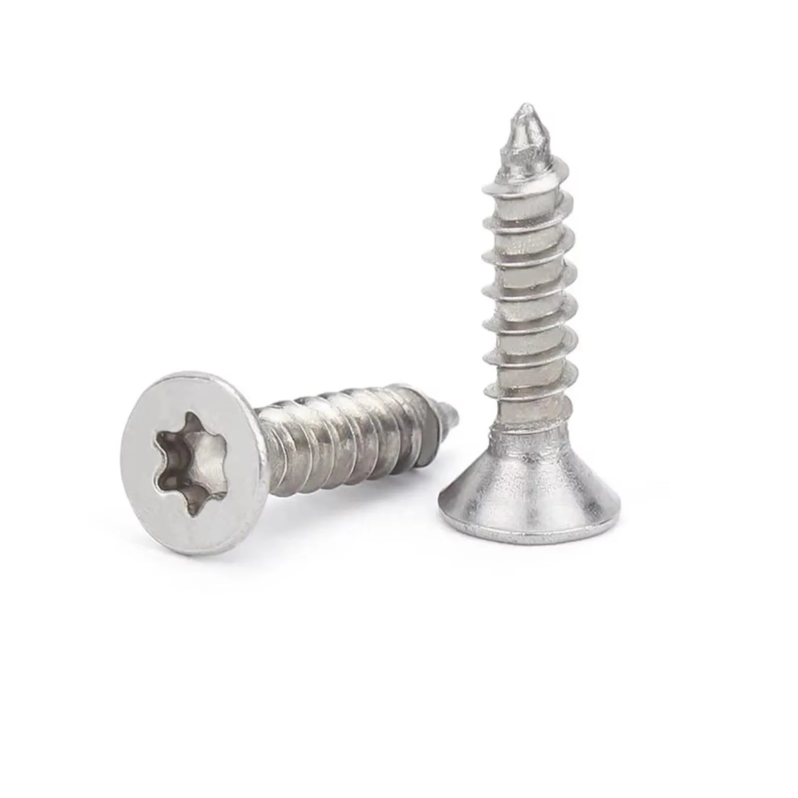GB2670.2 M2 M2.3 M2.6 M3 M3.5 M4 M5 M6 304 Stainless Steel Six Lobe Torx Flat Countersunk Head Security Self-tapping Wood Screw