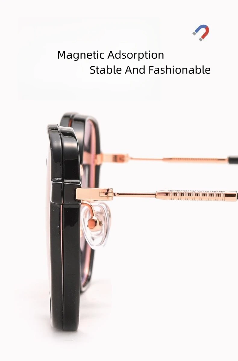 Firada Modedesign Brillen Vintage quadratische polarisierte Magnet Brillen Brillen rahmen für Männer Frauen tp18147y – Detail 5