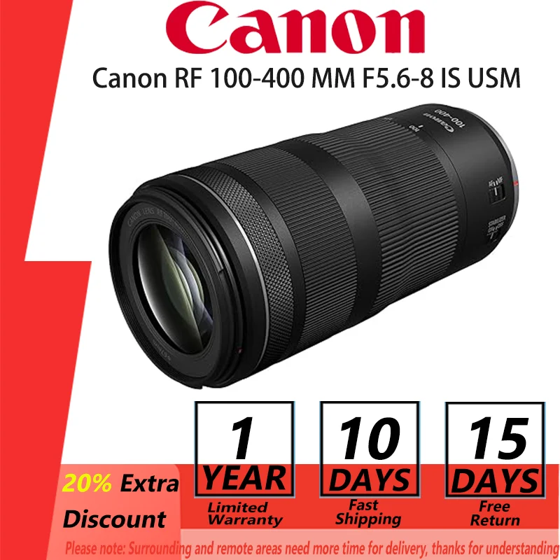

Объектив для беззеркальной камеры Canon RF 100-400 мм, с автофокусом