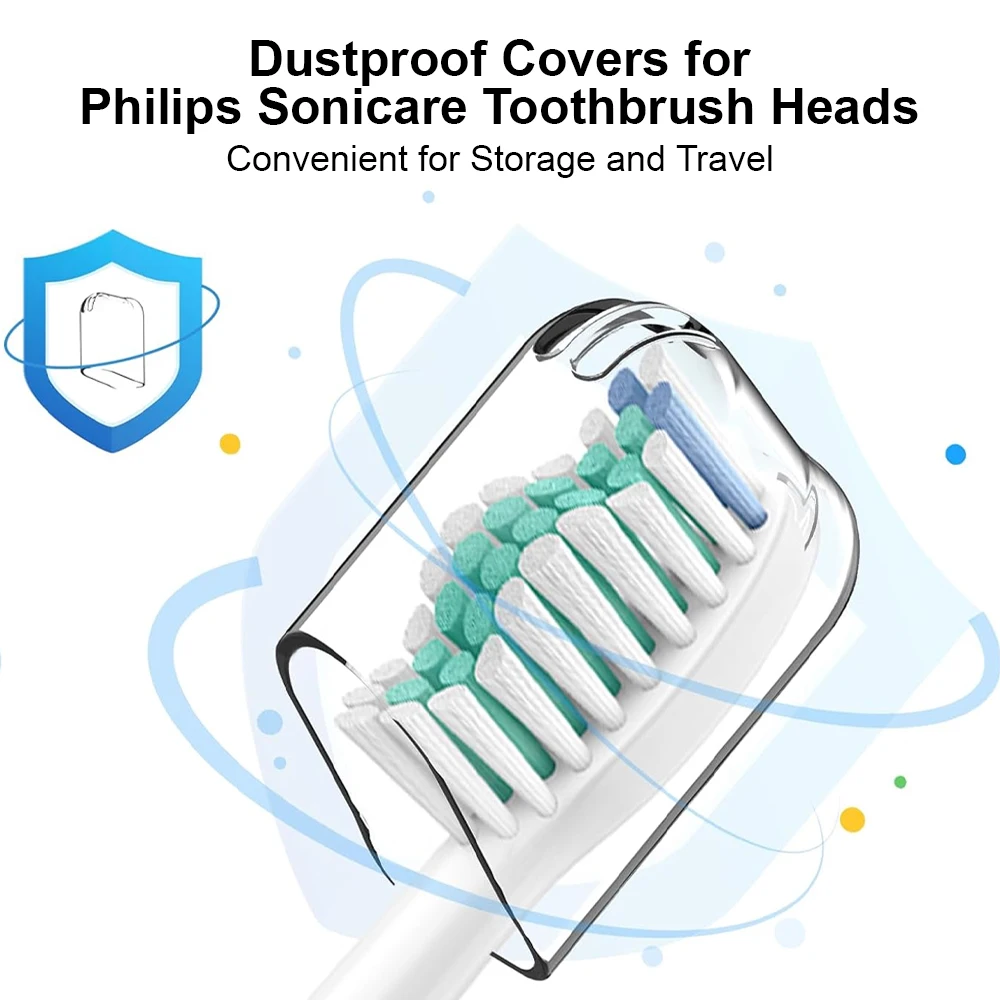 6 Pcs Toothbrush Head Covers Compatible with Philips Electric Toothbrush Heads, Toothbrushes Head Protector for Home and Travel